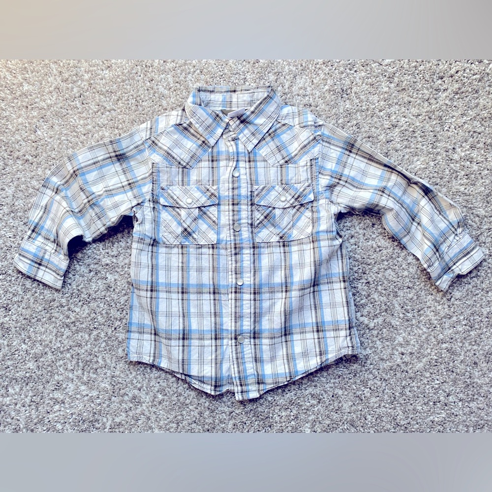 Gymboree Sz 2T long sleeved button down shirt EUC